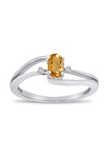 gorgeous white gold oval citrine gemstone birthstone baby ring